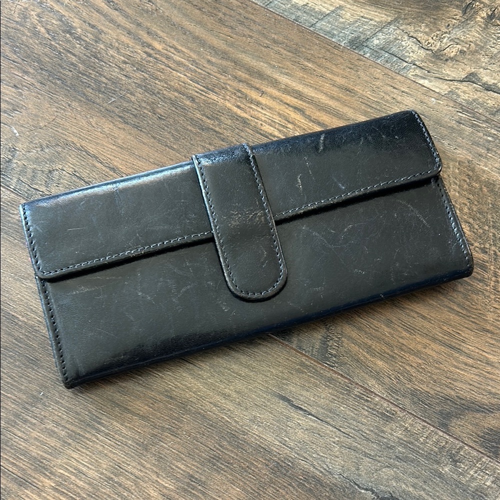 Hobo Chic Black Leather Wallet